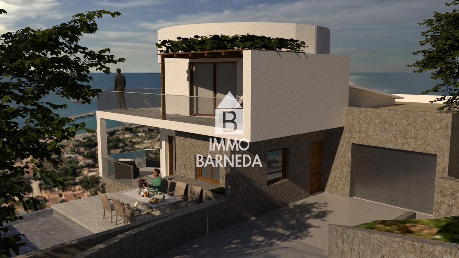 Rustikales Haus mit Panoramablick auf die Bucht von Roses und die Pyrenäen