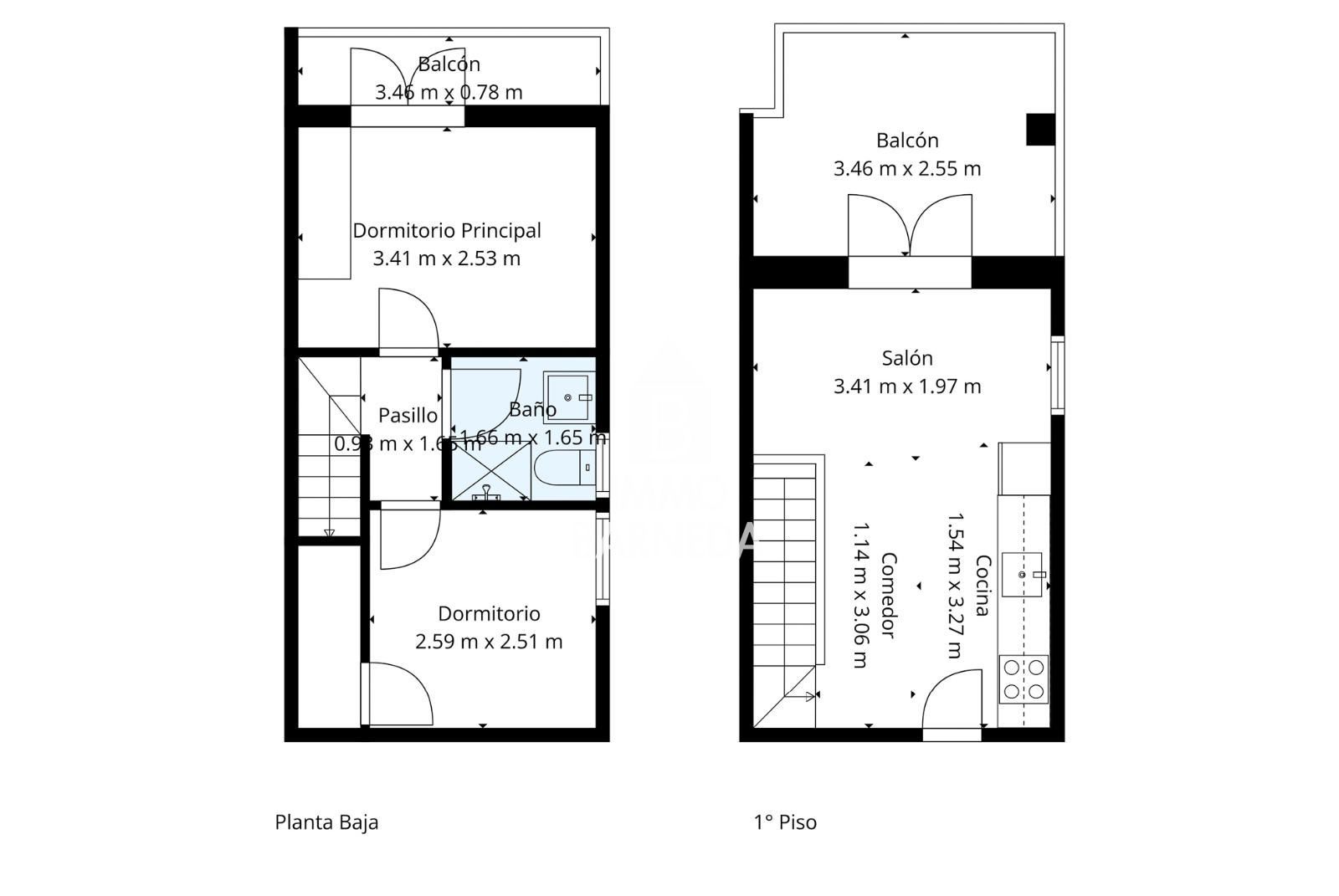 Maison mitoyenne avec licence touristique, vue mer, piscine communautaire et studio indépendant à Canyelles Petites