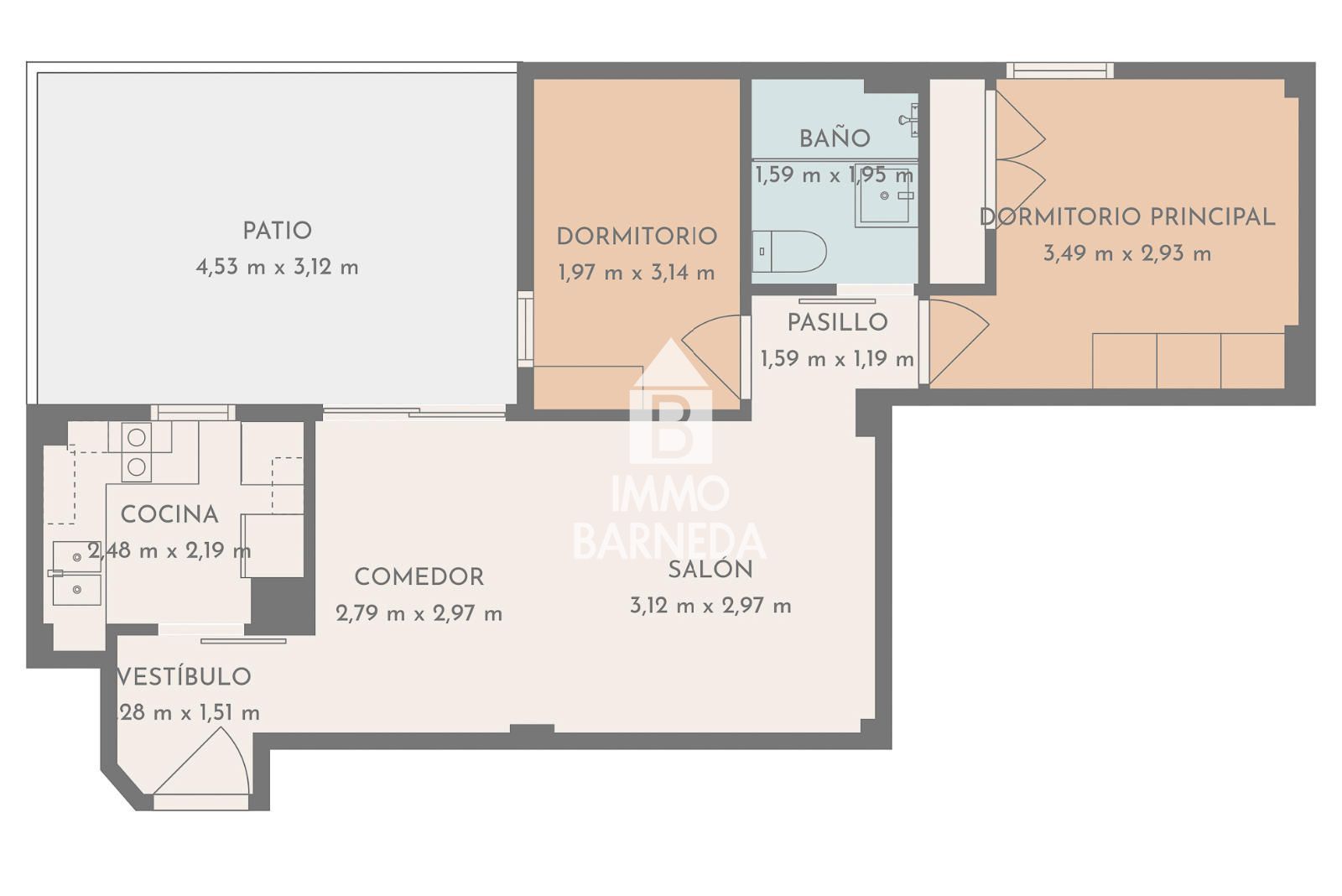 Charmant appartement avec terrasse et piscine communautaire à Roses