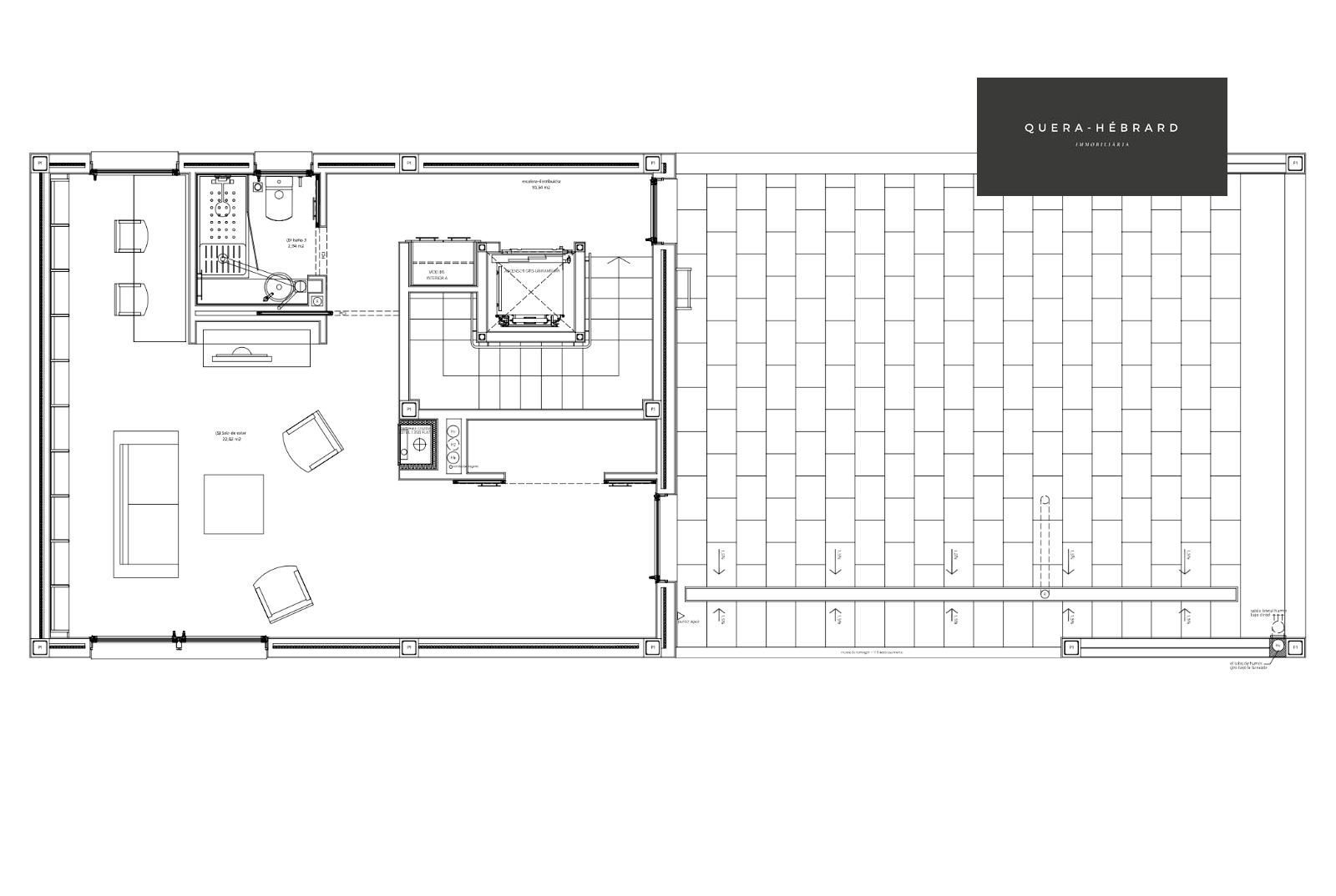 Estudio con terraza