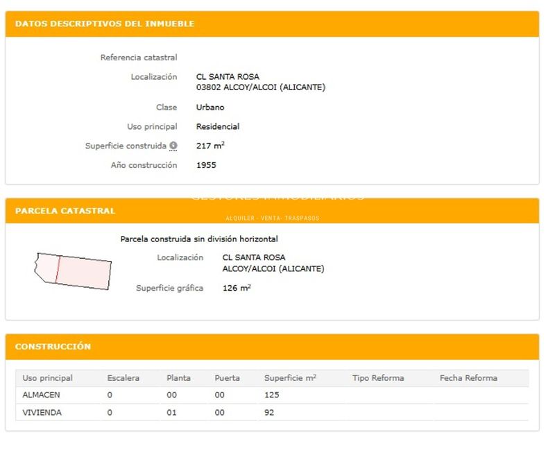 Parcela en venta Alcoi/Alcoy, Alicante. Ref: 2039. Gestores Inmobiliarios