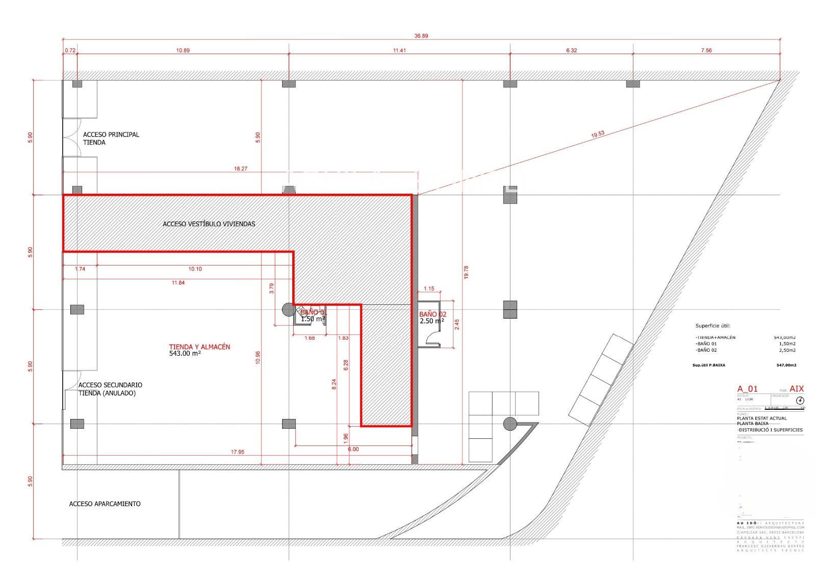 Local Comercial en lloguer a Barcelona (Eixample)