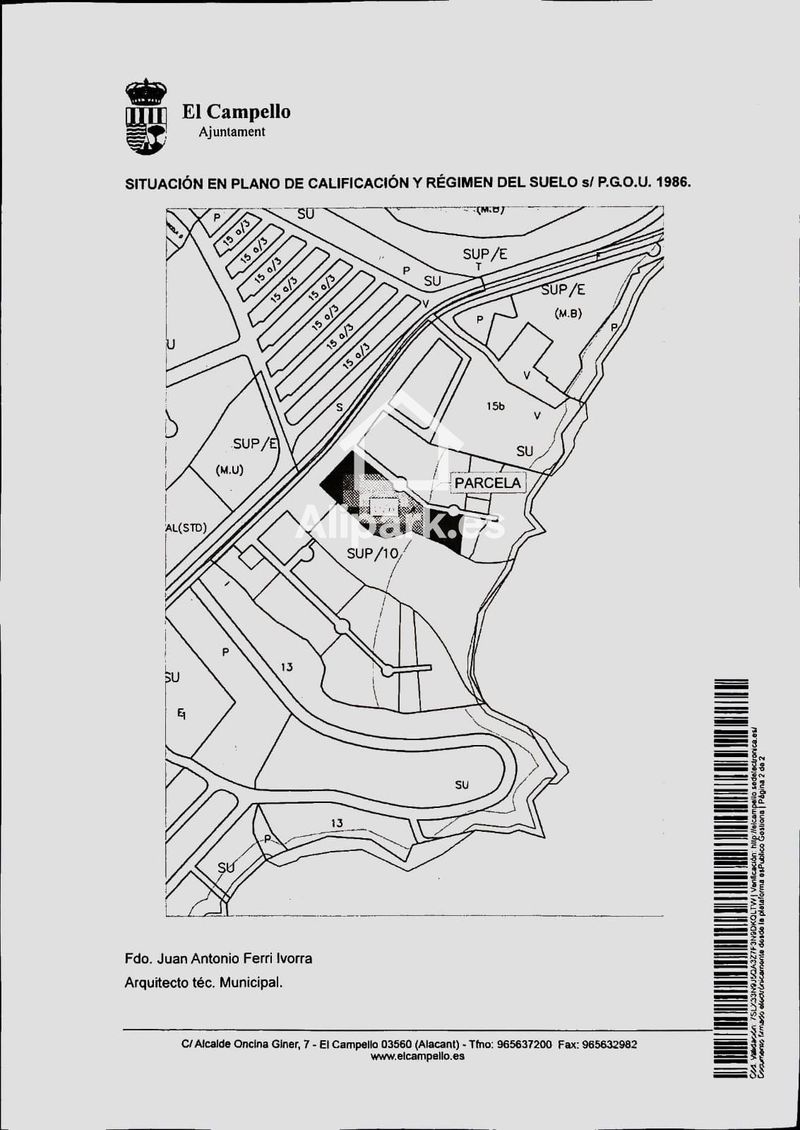 Plot for sale El Campello, Alicante. Ref: 2006. Alipark.es