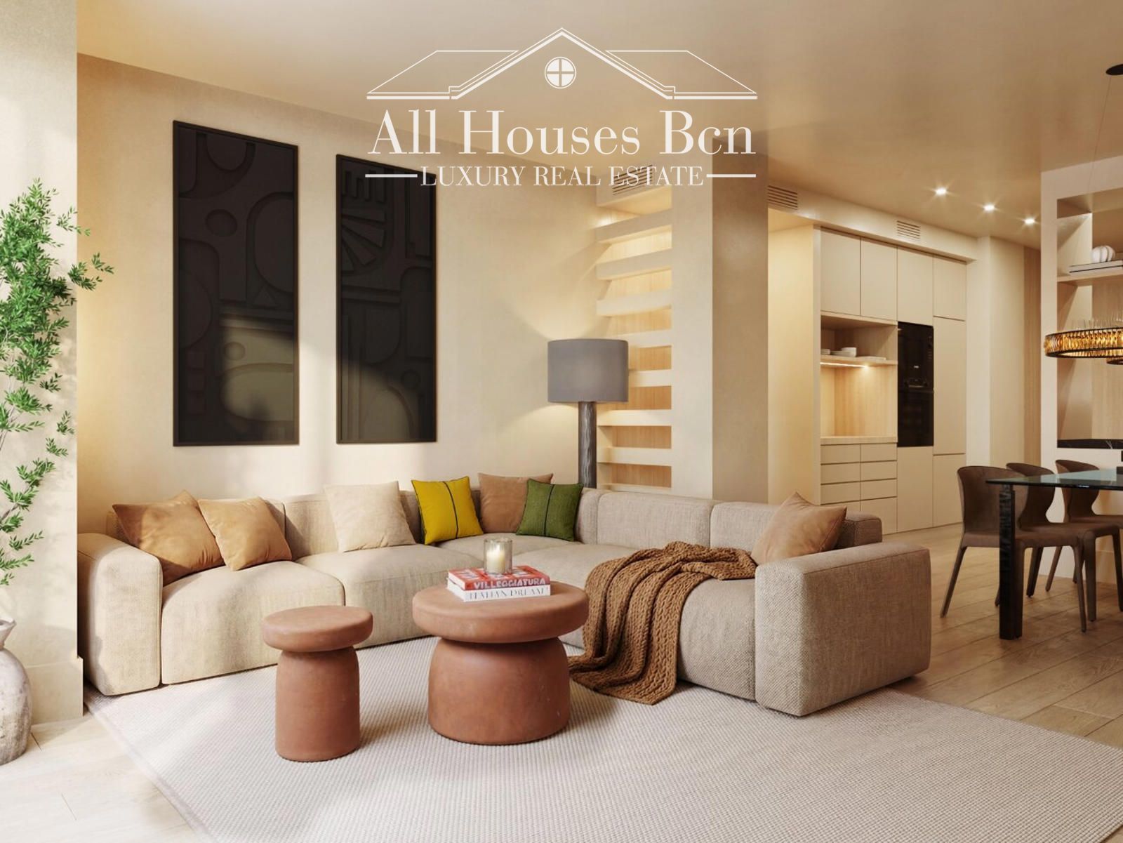 Salón - Vivienda de diseño en Av. Paral·lel