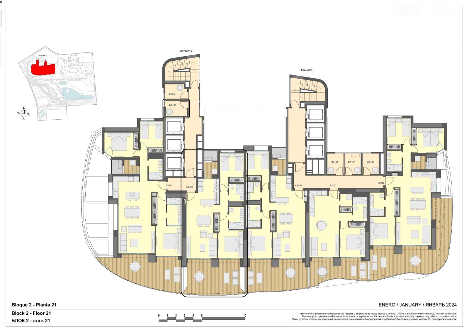 Plano - Apartamento Lujo Benidorm