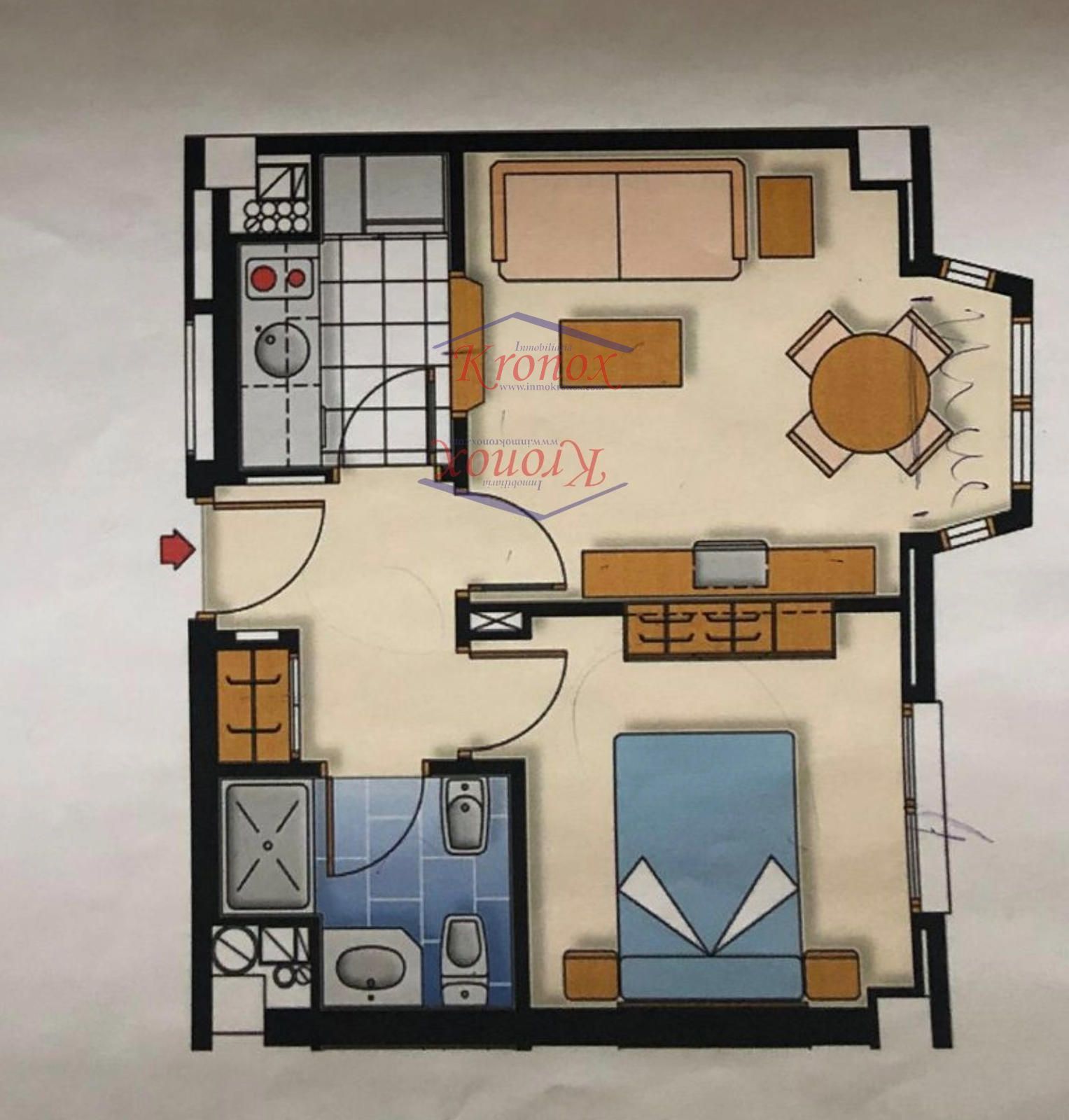 Plano - Apartamento  alquilado garaje y trastero