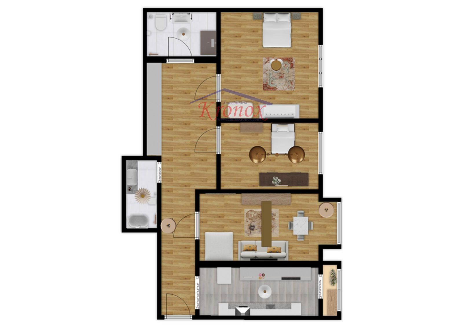 plano 2 d - Espectacular piso en la mejor urbanización de Vicálvaro