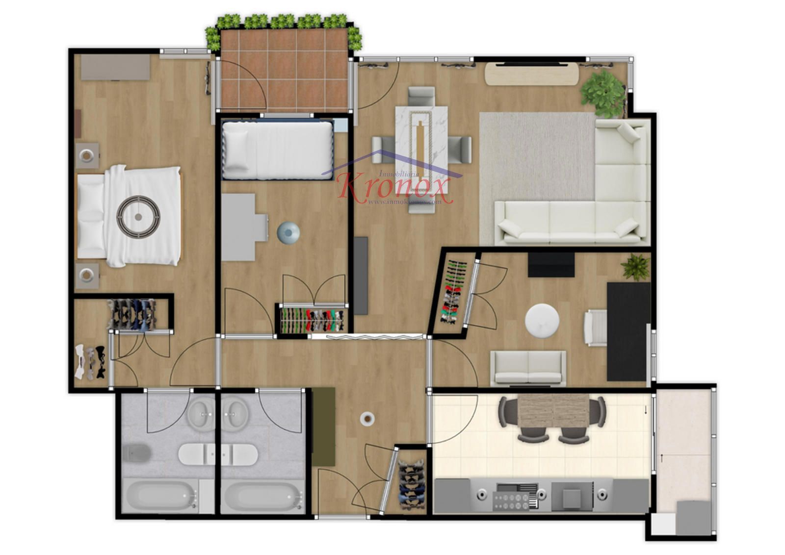 Plano - Exclusiva Hortaleza: 3 dormitorios, terraza, garaje y piscina