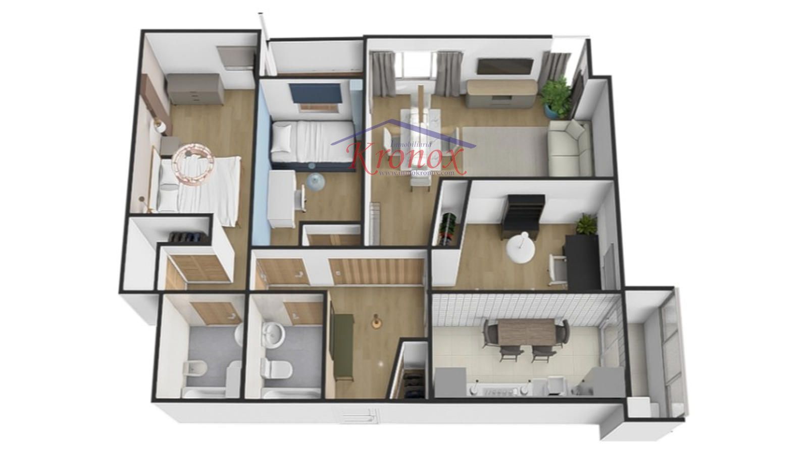 Plano - Exclusiva Hortaleza: 3 dormitorios, terraza, garaje y piscina