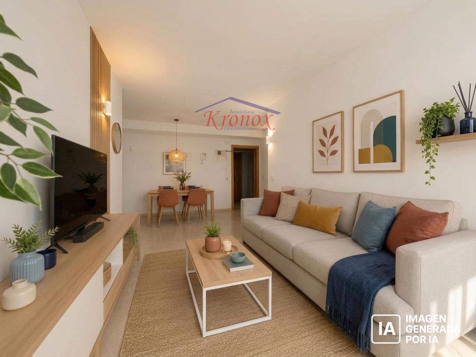 Salón comedor - Vivienda de 1 Dormitorio con Garaje en Ensanche de Vallecas
