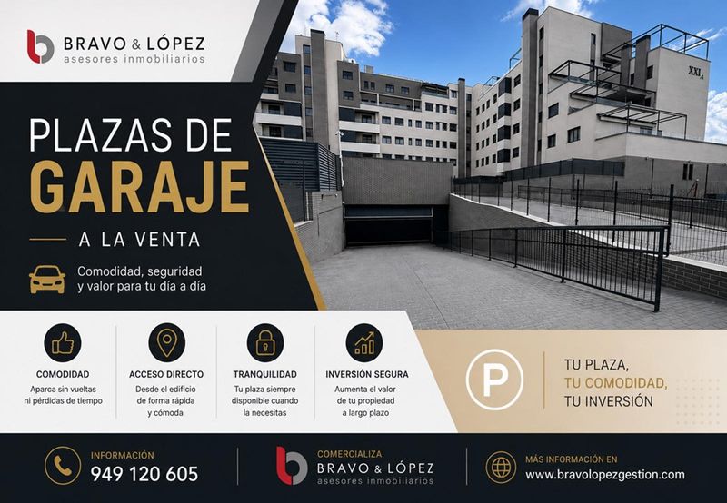 Garaje en venta Azuqueca De Henares, Guadalajara. Ref: 700001. Bravo & López Inmobiliaria