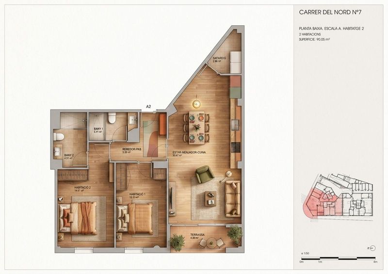 Flat for sale Torredembarra, Tarragona. Ref: 1942. InmoCalafell