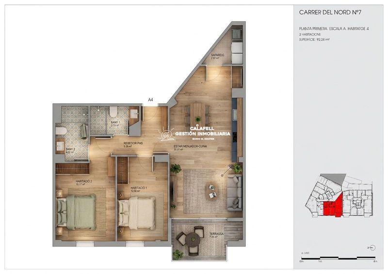 Piso en venta Torredembarra, Tarragona. Ref: 1592. Calafell Gestión Inmobiliaria