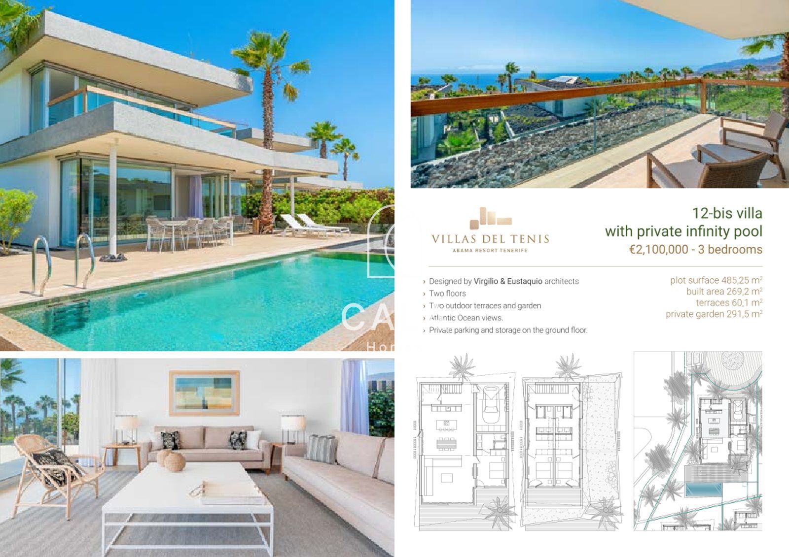 Lujosa villa de tres dormitorios con piscina privada y vistas al golf y al mar en el prestigioso Abama Resort