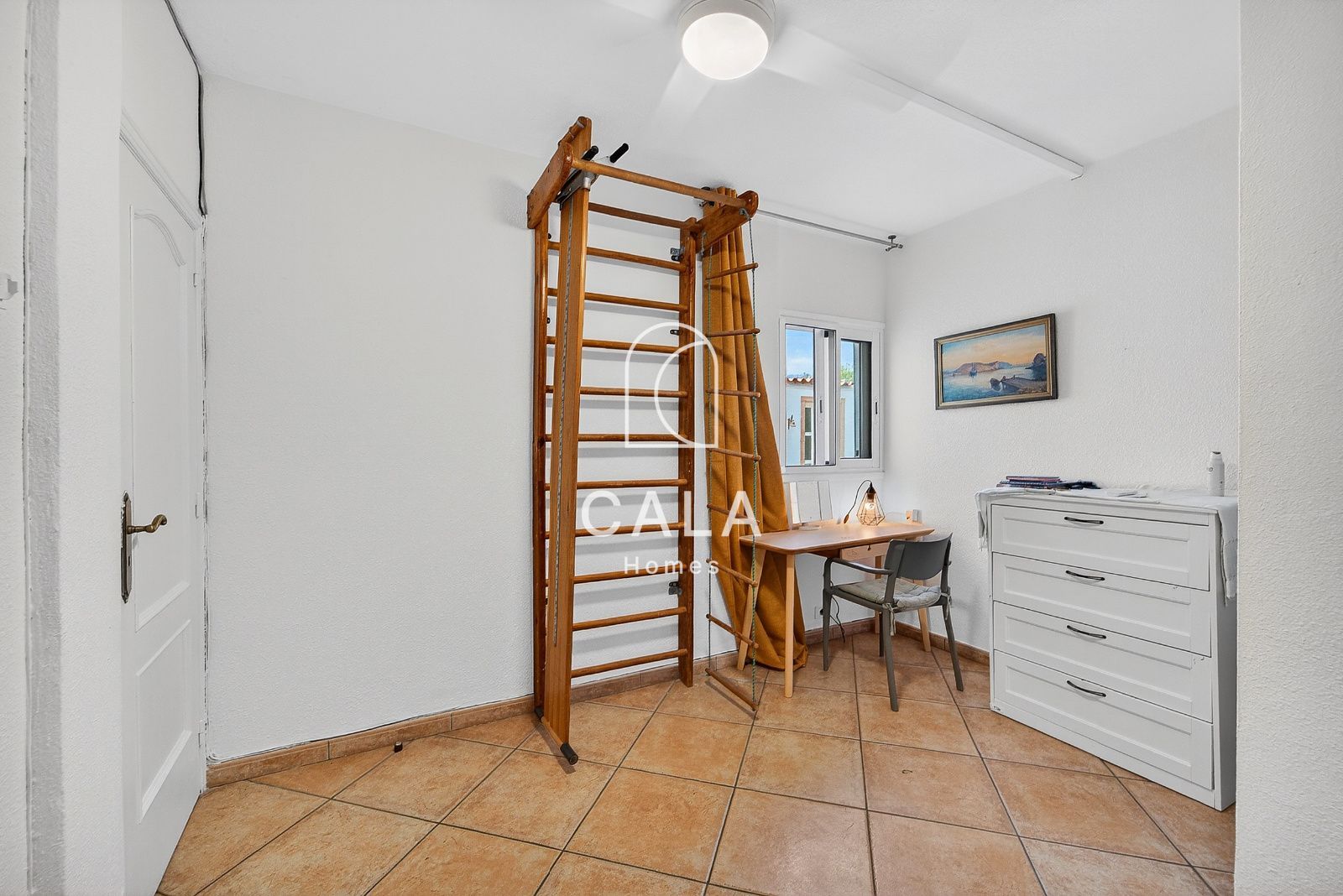 Country house with land and sea views.