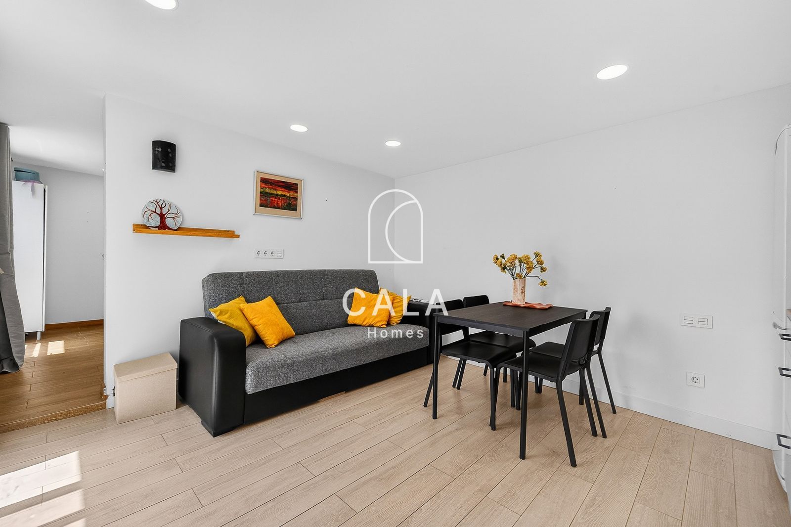 Country house with land and sea views.