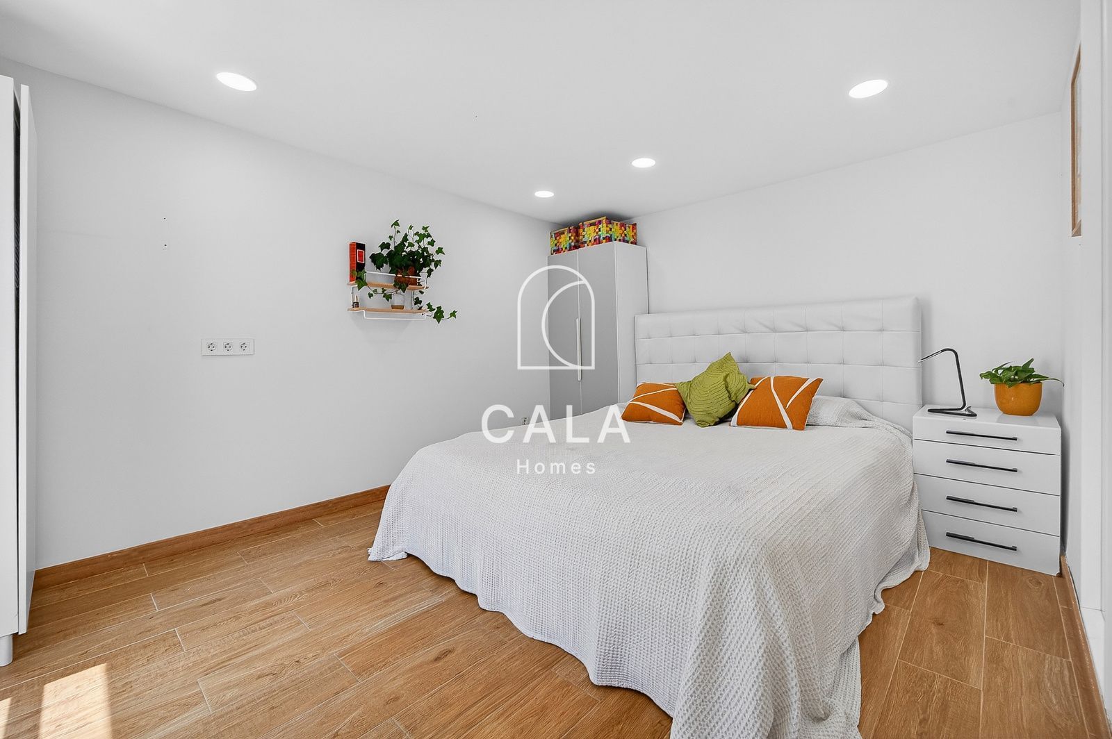 Country house with land and sea views.