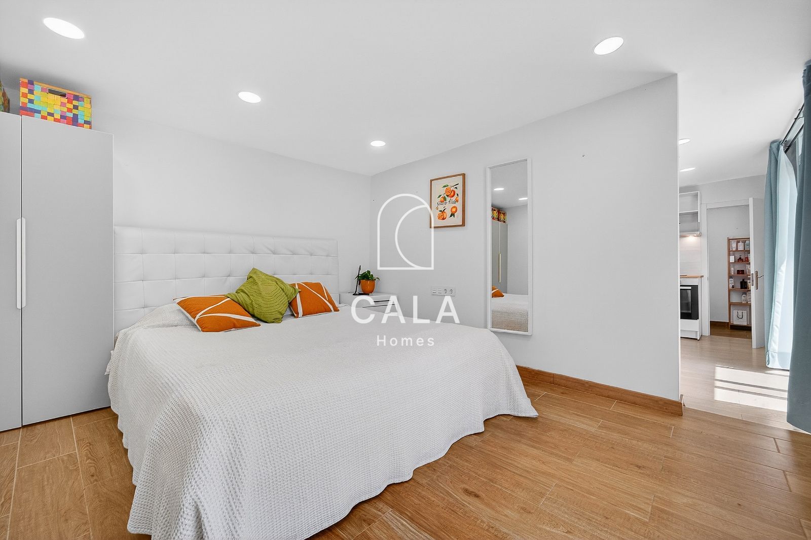 Country house with land and sea views.