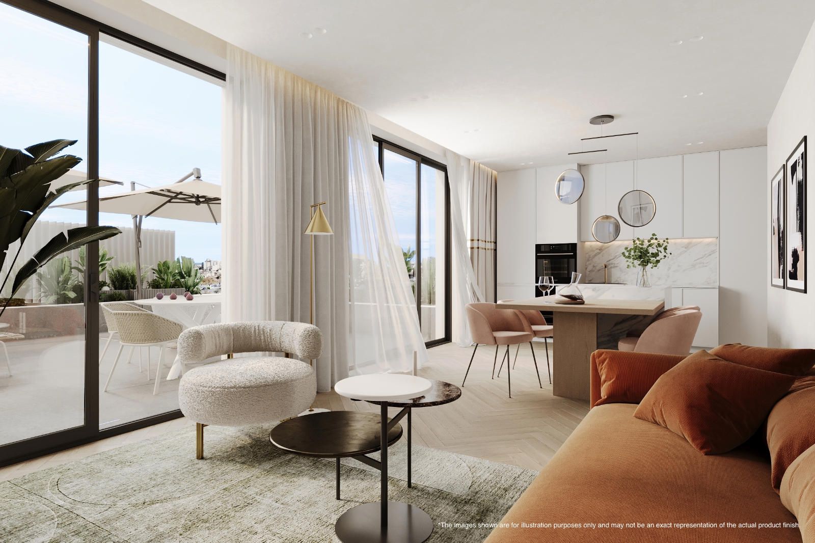 Obra Nueva: Piso de 120 m2 con piscina en Palma de Mallorca en comunidad de lujo