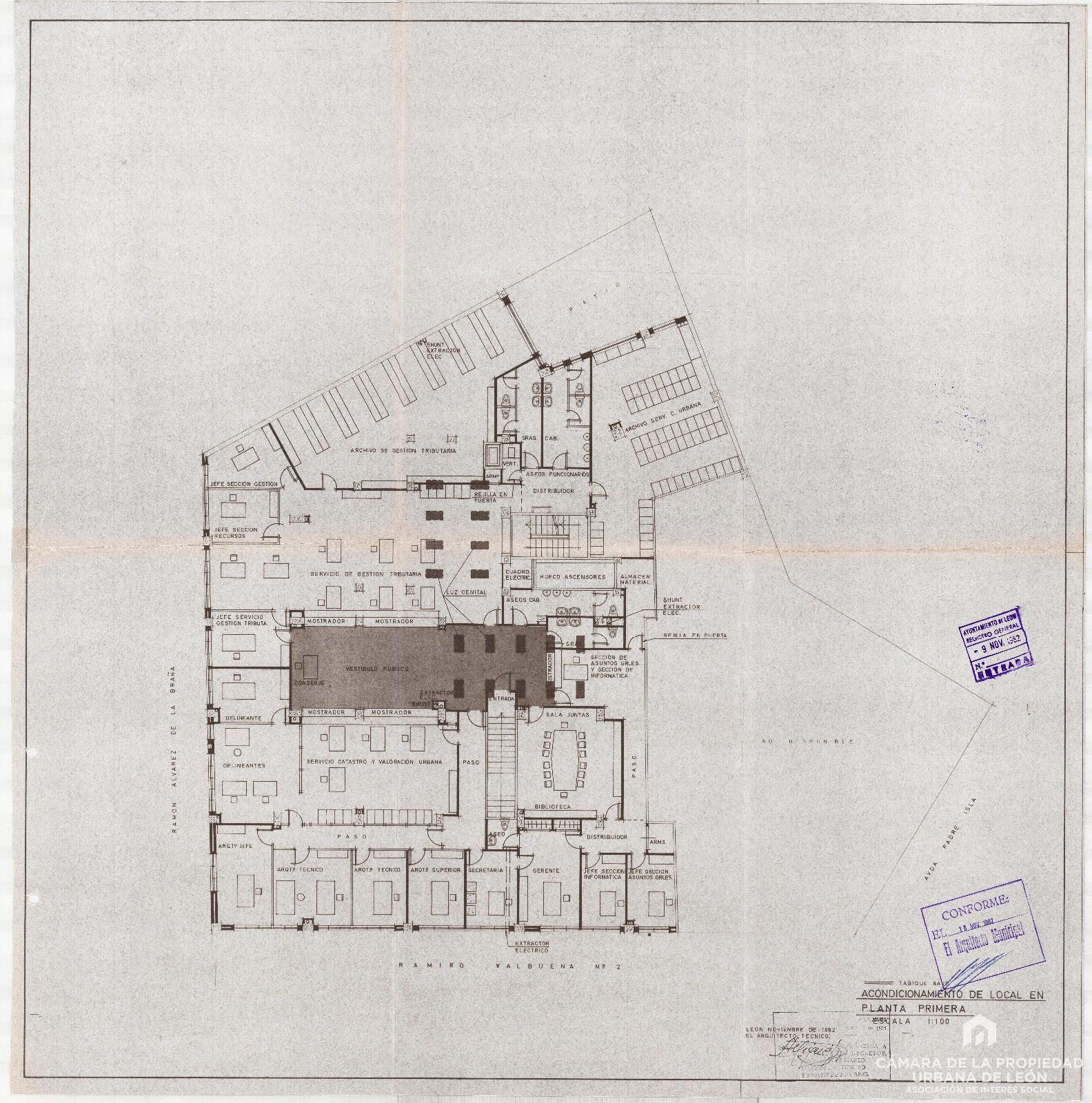 Oficina en alquiler León. Ref: 3626. Cámara de la Propiedad Urbana de León