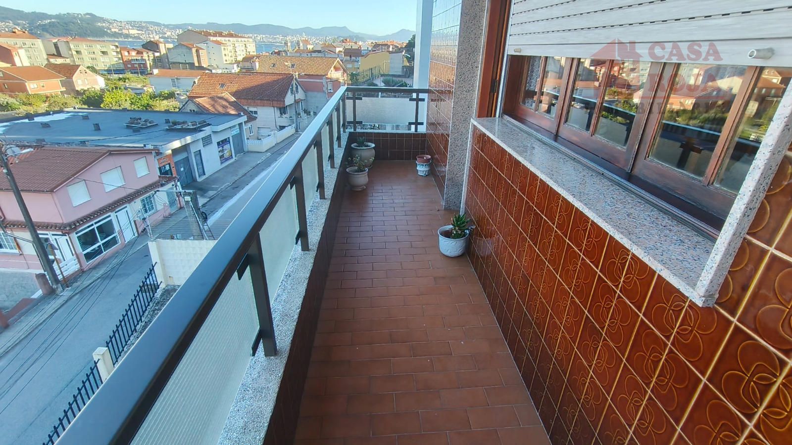 Balcón - Casa con ascensor y vistas a la ría en As Barxas (Moaña).