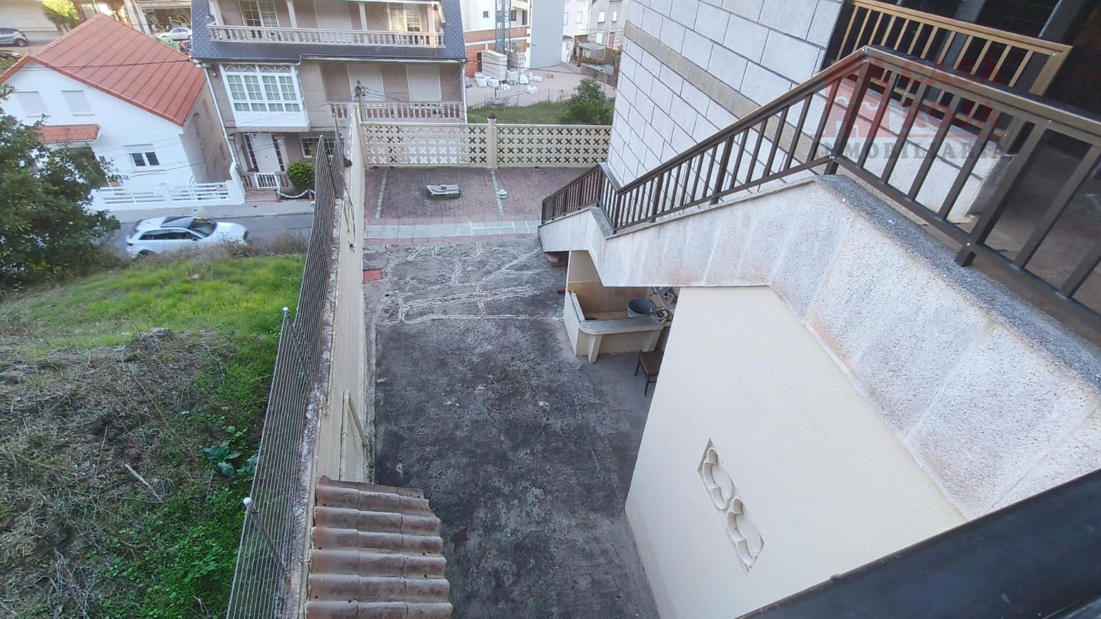 Patio - Casa con ascensor y vistas a la ría en As Barxas (Moaña).