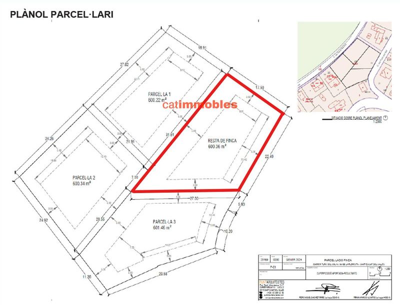 Terreny en venda Sant Cugat del Vallès, Barcelona. Ref: 1046. Catimmobles