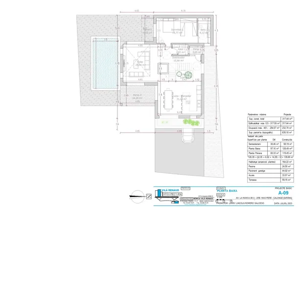 MAS PERE A - Habitatge Unifamiliar d´Obra Nova amb Piscina