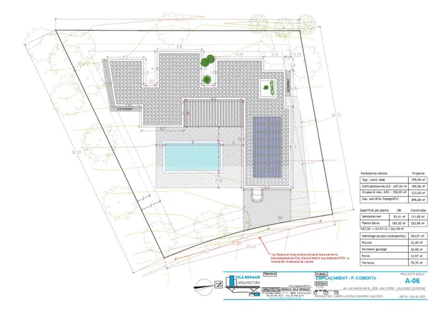 MAS PERE B - Habitatge Unifamiliar d´Obra Nova amb Piscina