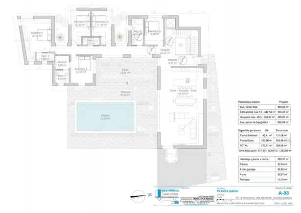 MAS PERE B - Habitatge Unifamiliar d´Obra Nova amb Piscina