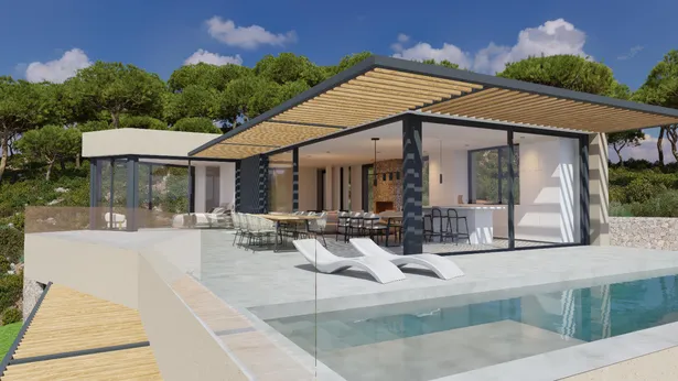 Impresionante villa de nueva construcción en Aiguaxelida, Tamariu con vistas al mar