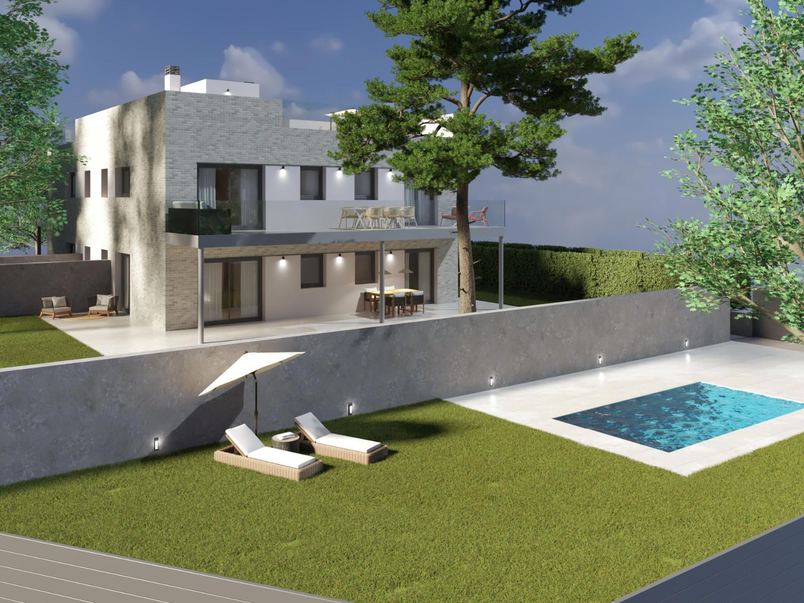 Els Pins d’Arenys – Baixos, amb jardí i piscina.