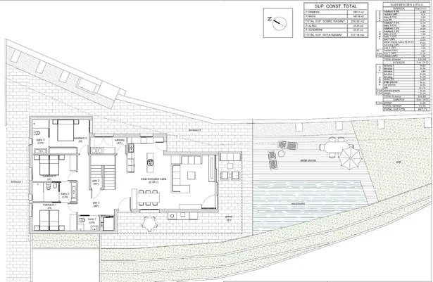 Parcela edificable en el centro de Cabrera de Mar con anteproyecto de vivienda unifamiliar de 384 m²