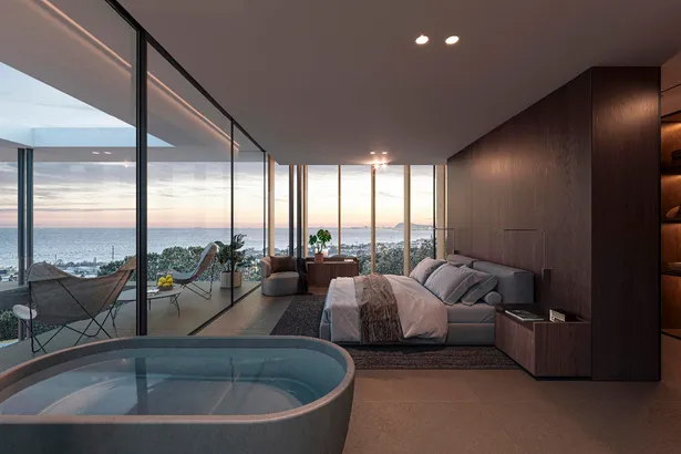 Detached villa with endless sea and mountain views