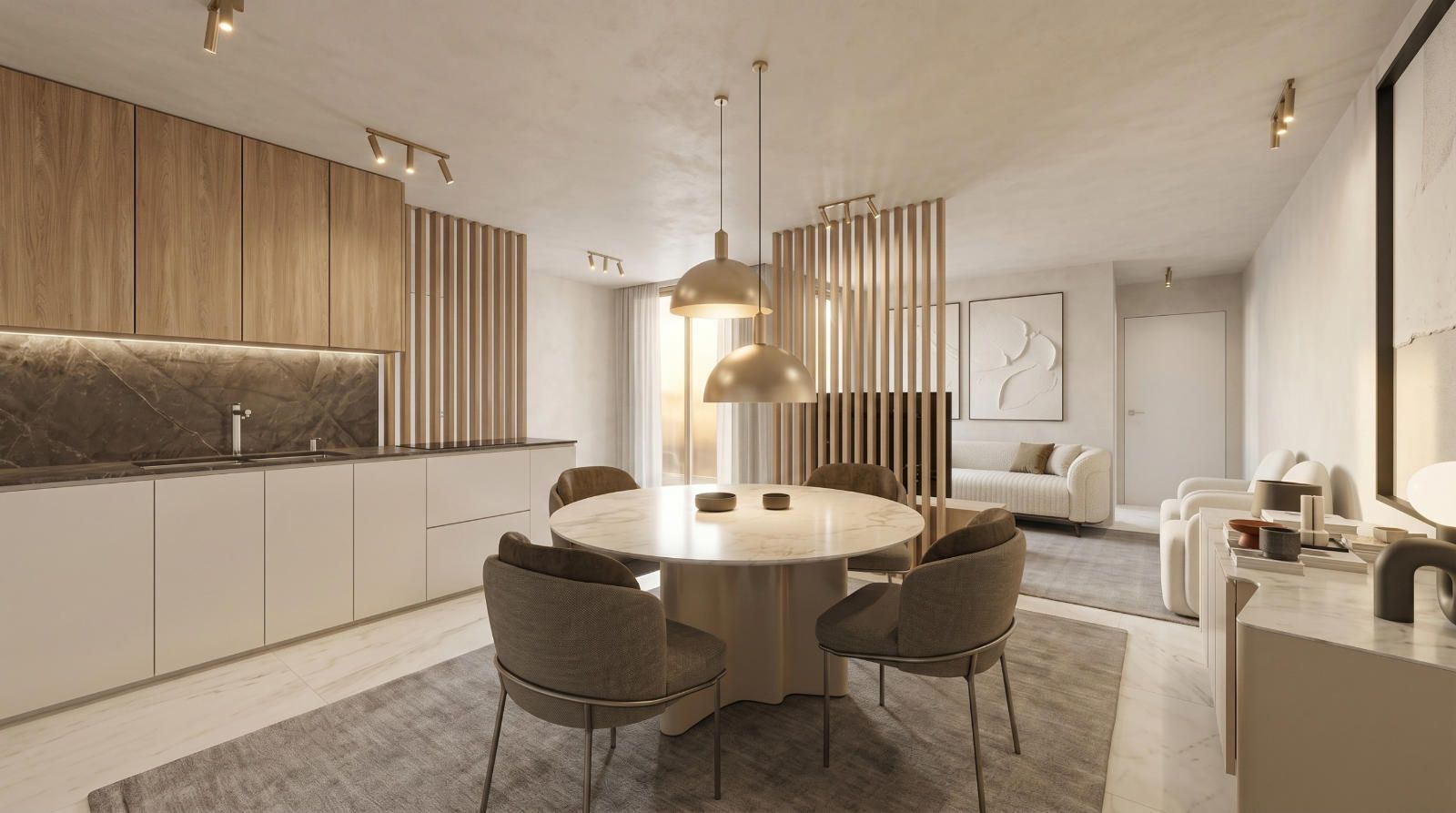 Venta de apartamento de obra nueva con piscina en Tamariu