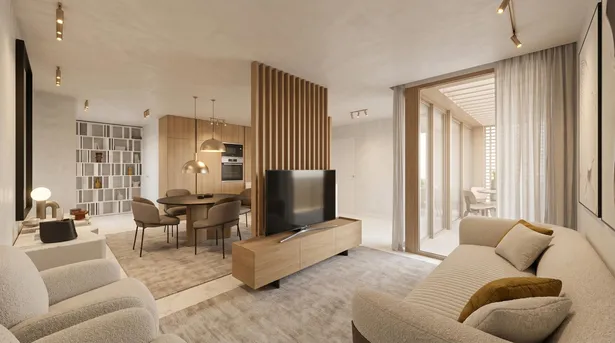 Venta de apartamento de obra nueva con piscina en Tamariu
