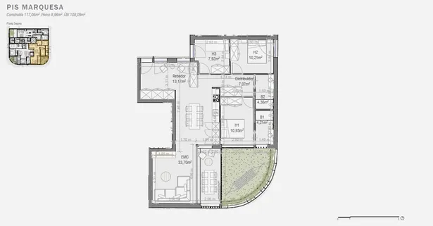 Venta de apartamento de obra nueva con piscina en Tamariu