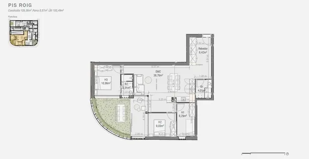 Venta de apartamento de obra nueva con piscina en Tamariu