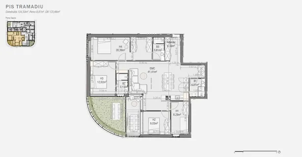 Venta de apartamento de obra nueva con piscina en Tamariu