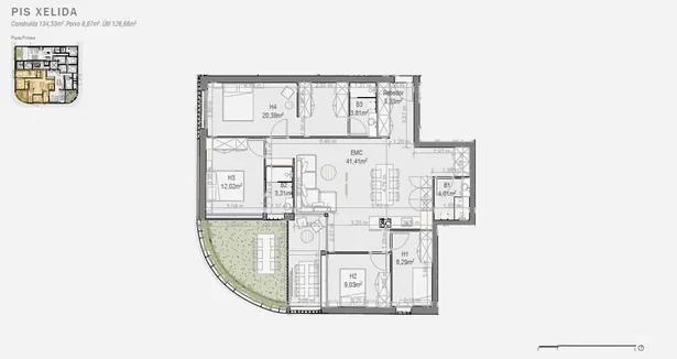 Venta de apartamento de obra nueva con piscina en Tamariu