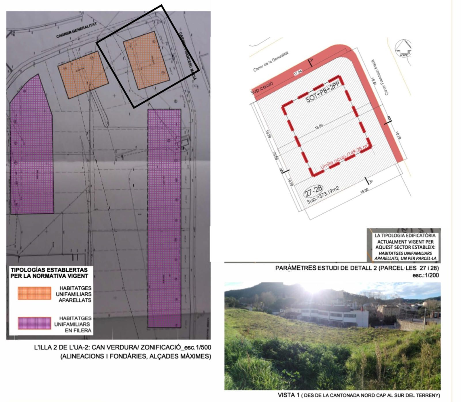 SANT ISCLE DE VALLALTA - Dos parcelas urbanas en venta para construir una vivienda unifamiliar independiente