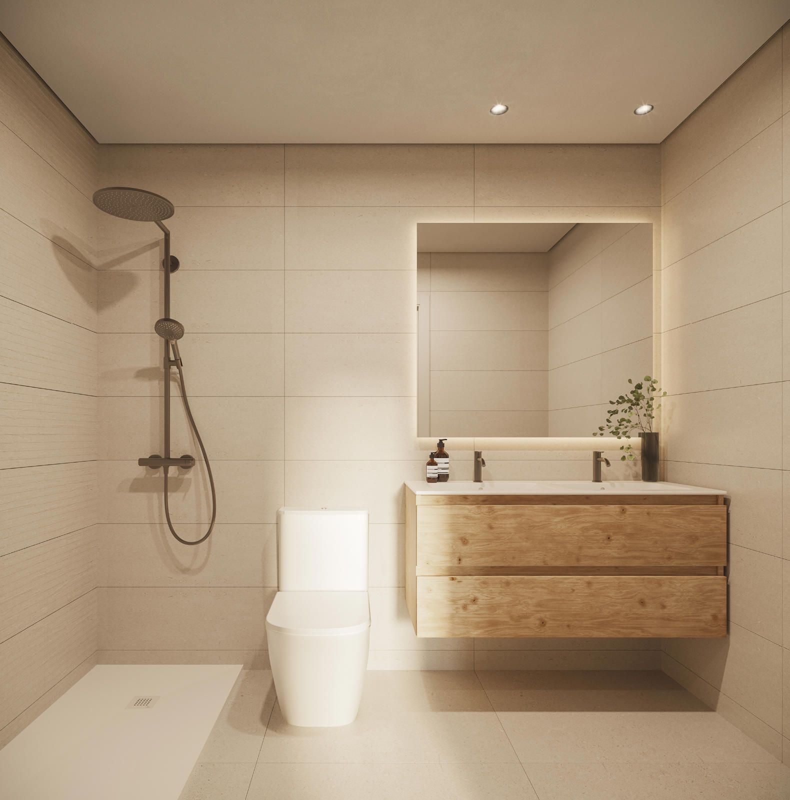 Newly built seafront apartment with a corner terrace.