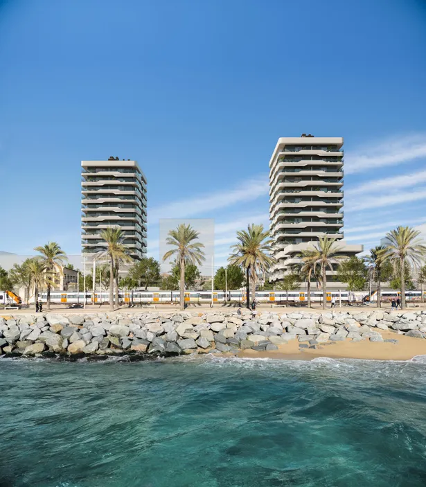 Pis d´obra nova a primera línia de mar amb terrassa cantonera.