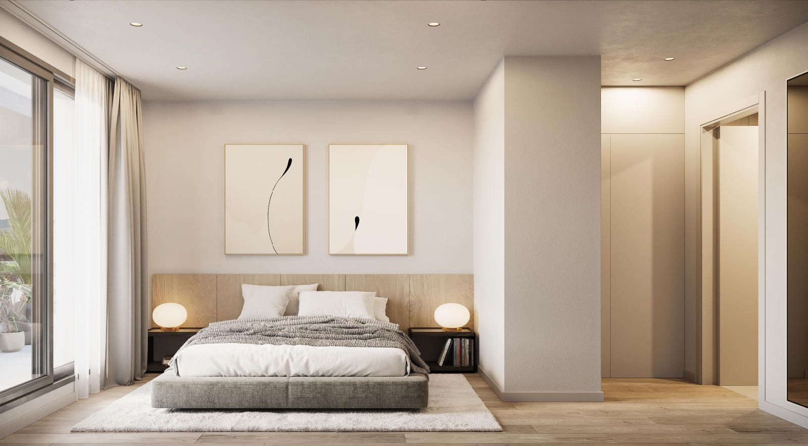 Newly built seafront penthouse with a corner terrace.