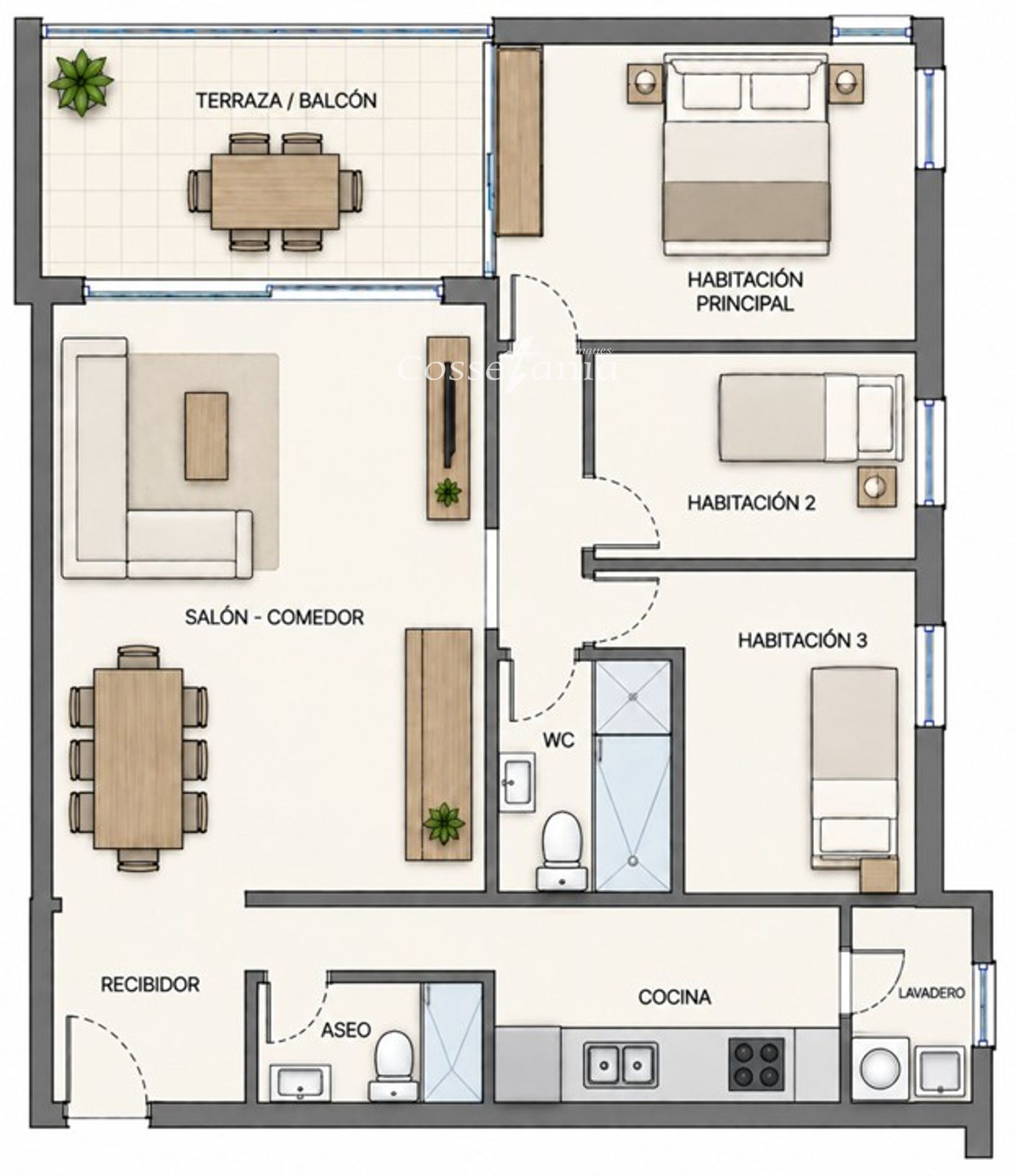 VENTA DE PISO EN SEGUR DE CALAFELL DE 3 HABITACIONES - A TAN SOLO 300 MTS DE LA PLAYA