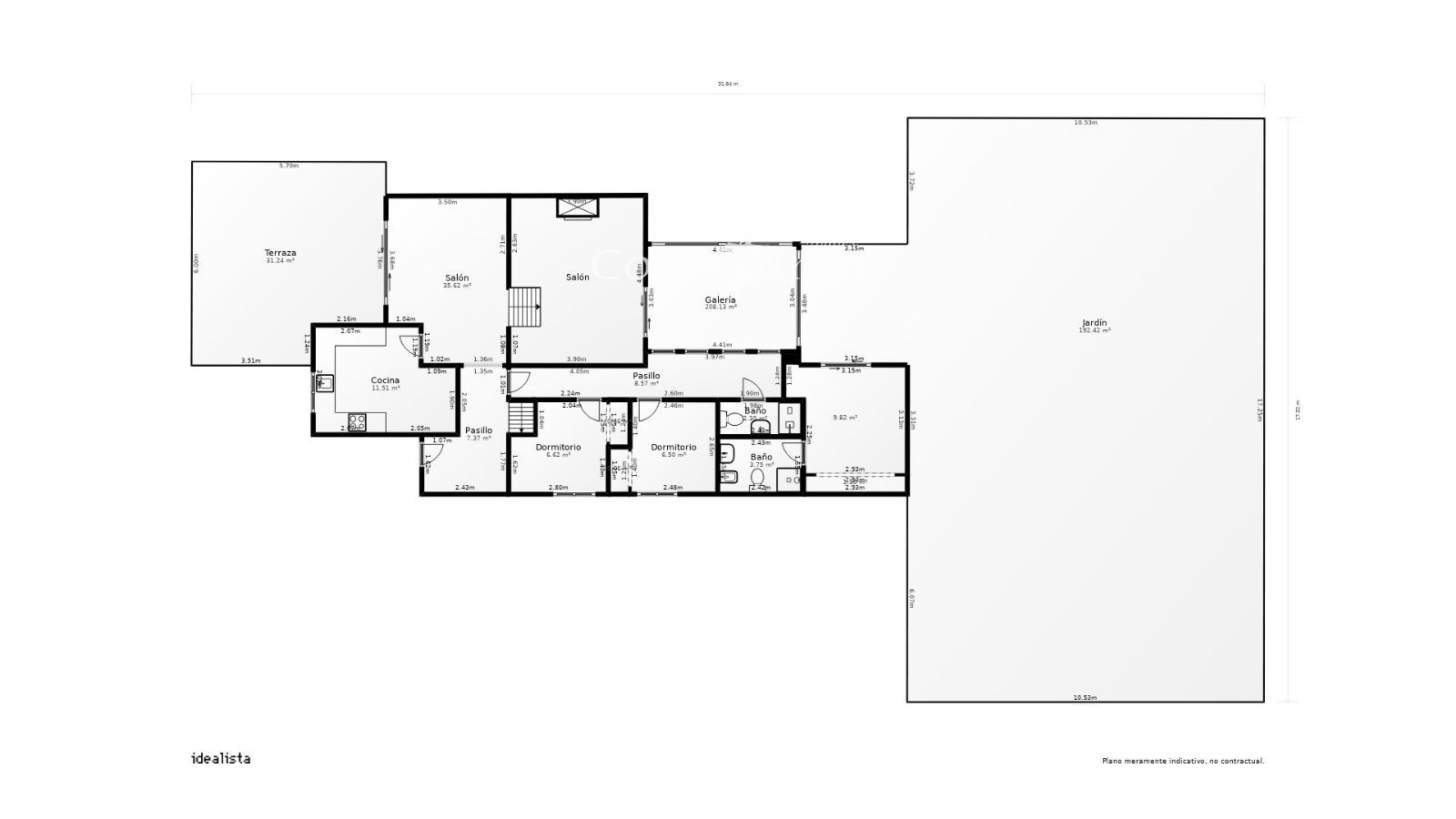 Plano - Chalet de 6 hab. con piscina y placas solares