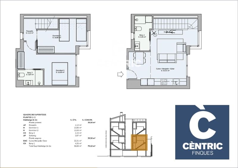 Pis en venda  a Terrassa, Barcelona . Ref: 3424. Centric Finques