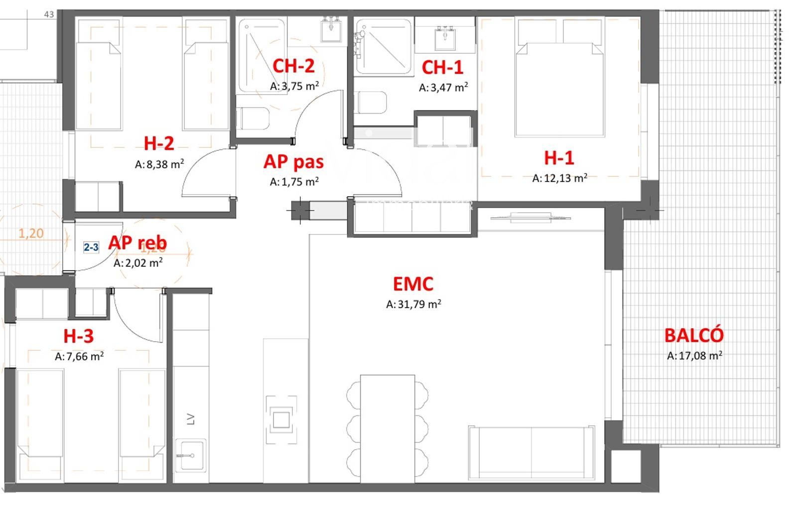 Piso en venta Palamós, Girona. Ref: 1447. Vidal Immobiliària