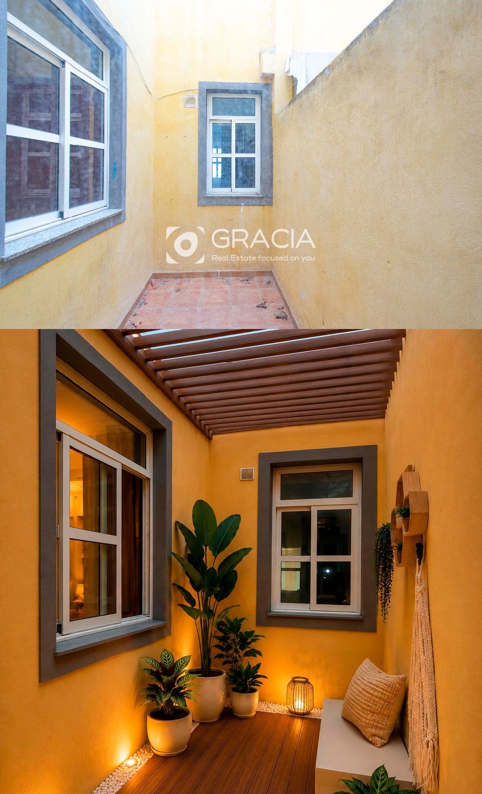 patio render - Piso en Cabo Blanco,zona La Trujilla, 2 dormitorios y dos baños