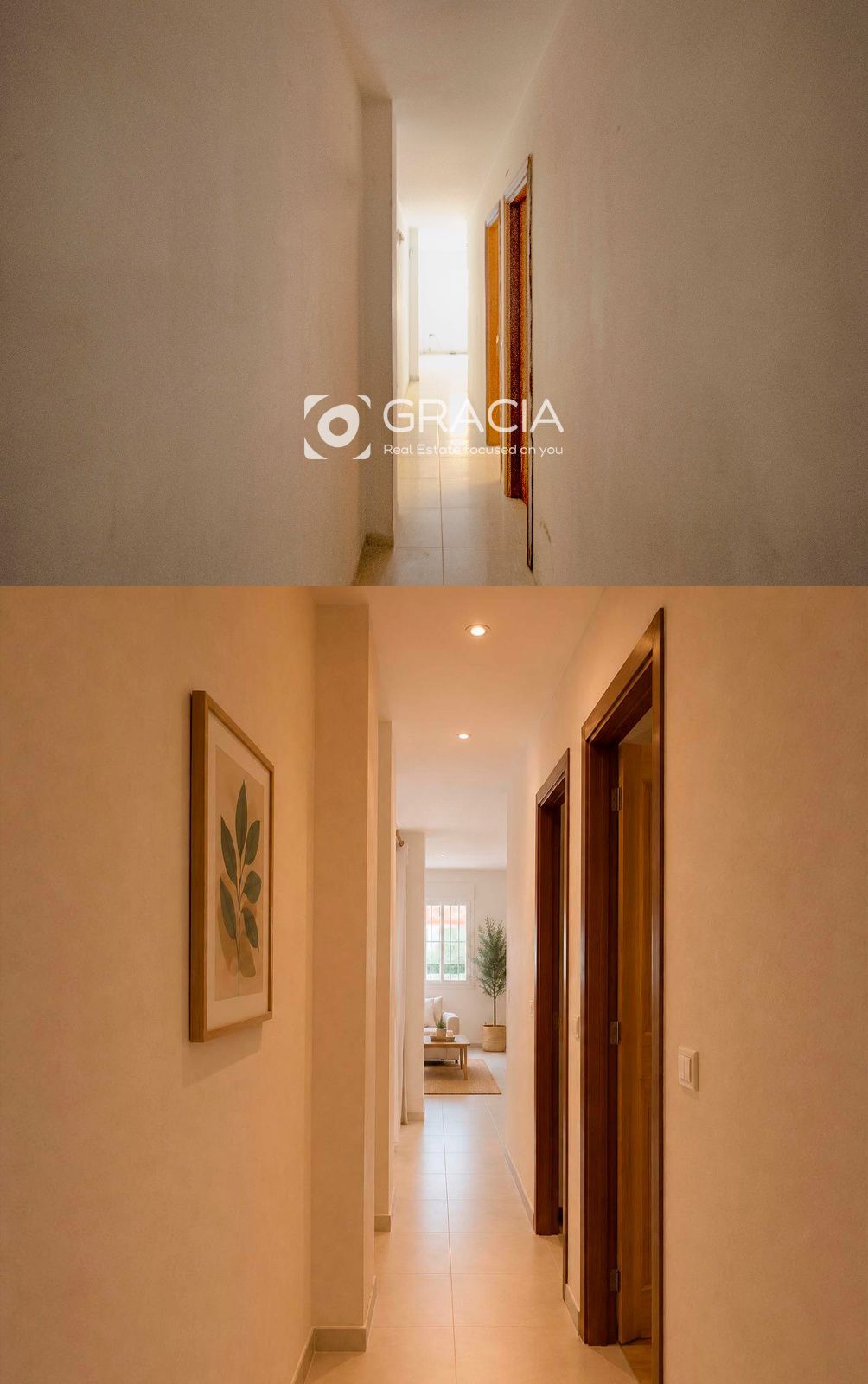 pasillo render - Piso en Cabo Blanco,zona La Trujilla, 2 dormitorios y dos baños